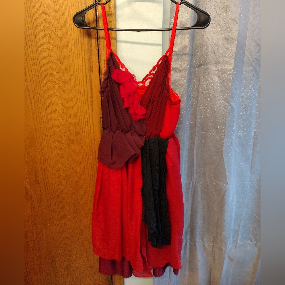 Amour sans Anguish Handmade Dark Fairytale Scrapwork Dress One of a Kind!